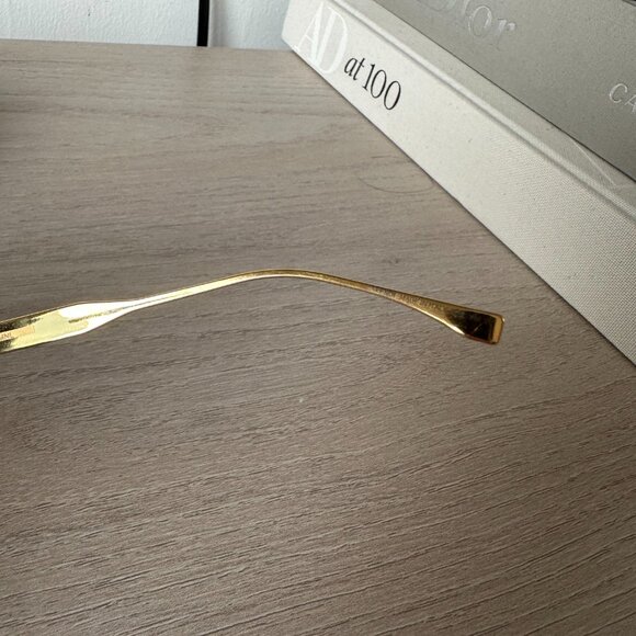 NWOT Fendi FF 0440/S Mirror Gold Sunglasses Rimless Frame Shield Shape - Picture 12 of 14